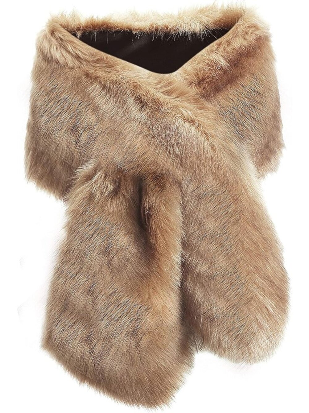 Cozy Faux Fur Collar Shawl Wrap Cape Scarf for Winter Fashion Accessory